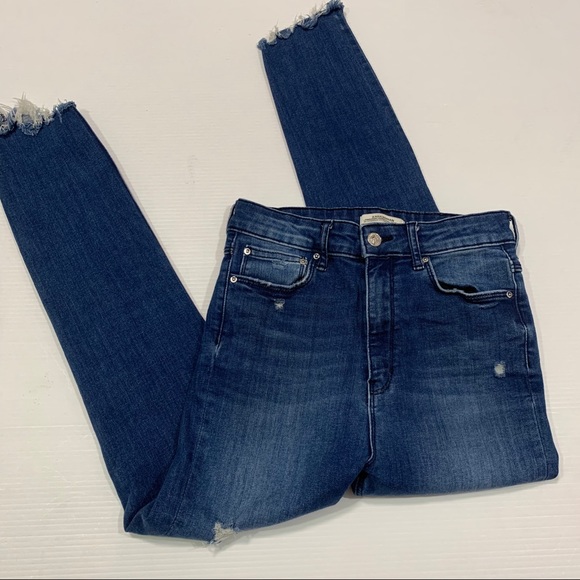 Zara premium denim raw hem skinny jeans